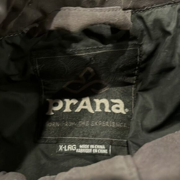 Prana mens full zip coat Excellent preowned condition! Dark grey Mens size XL - Picture 3 of 8